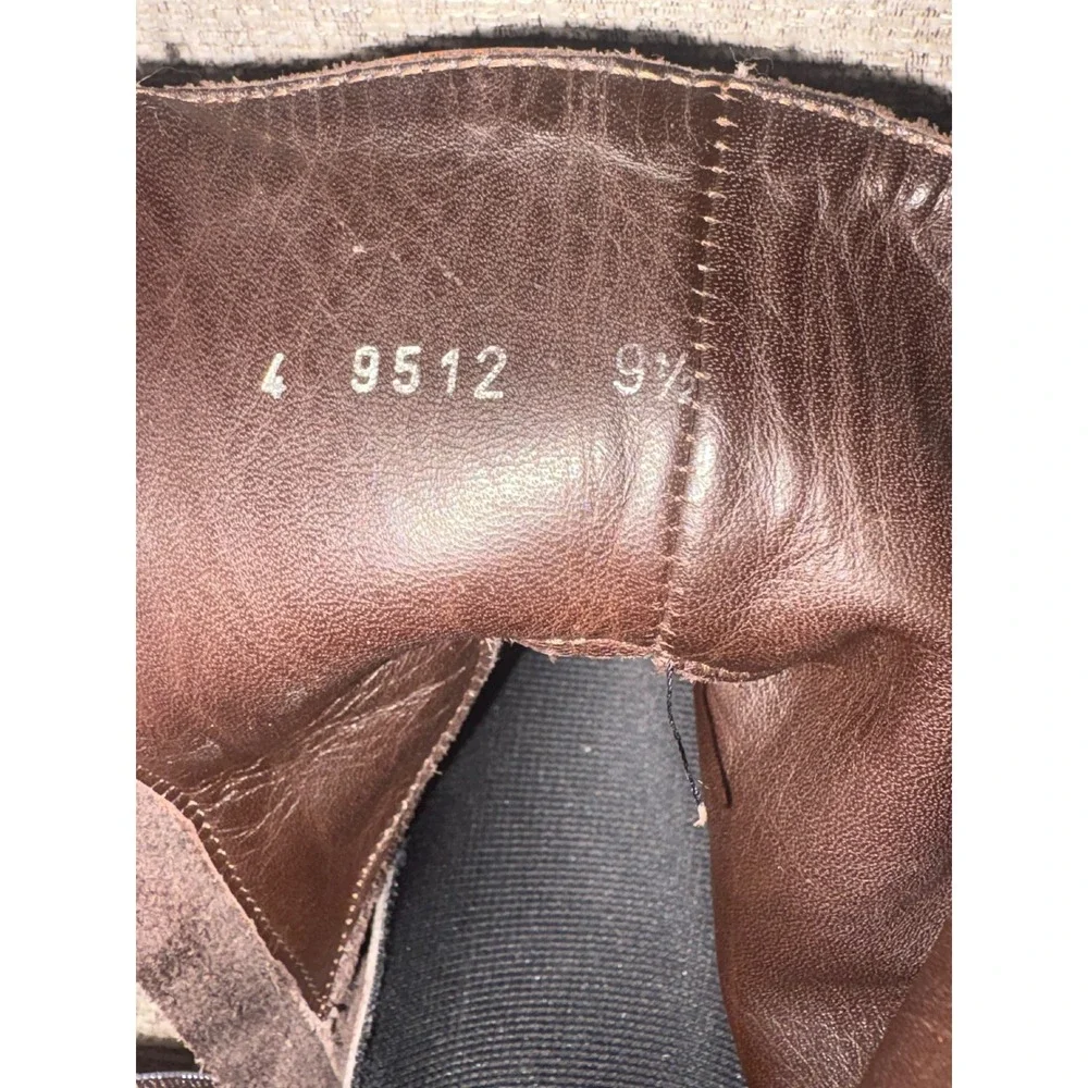 To Boot New York Adam Derrick Mens Brown Leather Side Zip Boots Size 9.5